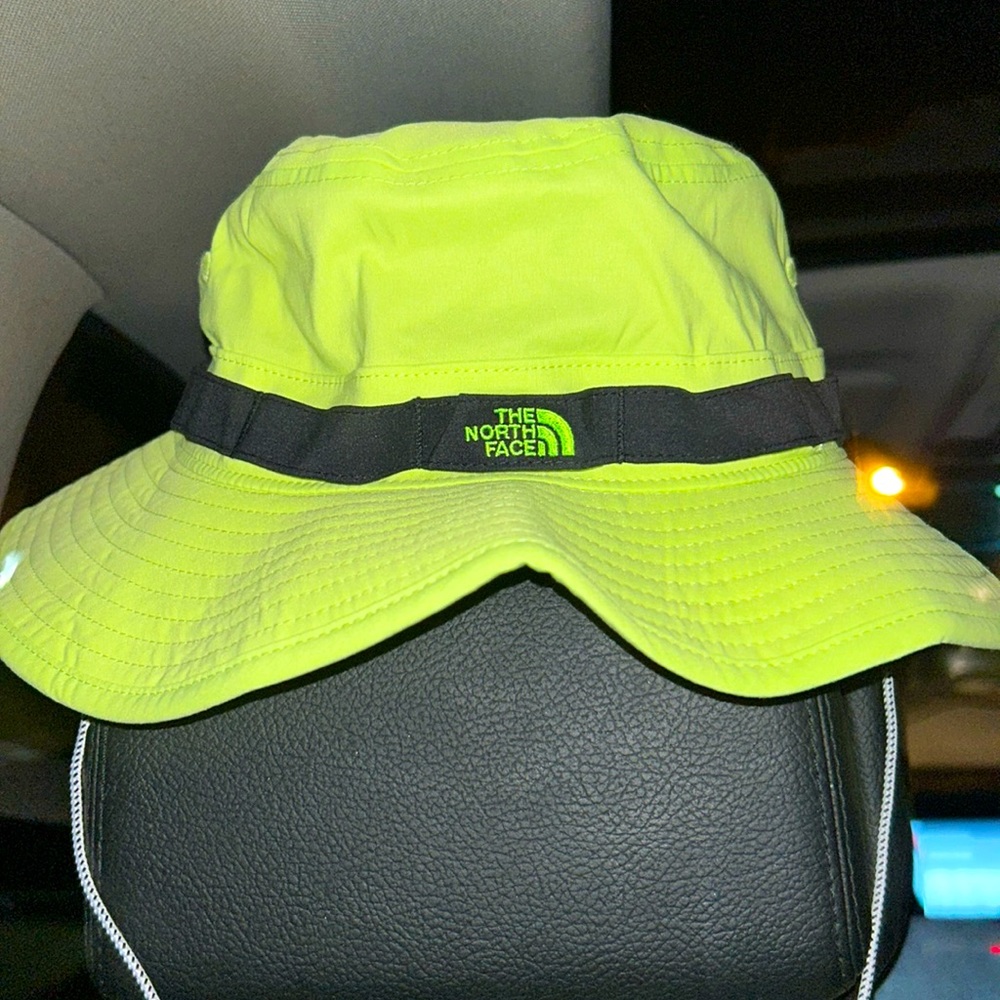 Unisex Neon North Face adjustable Bucket Hat